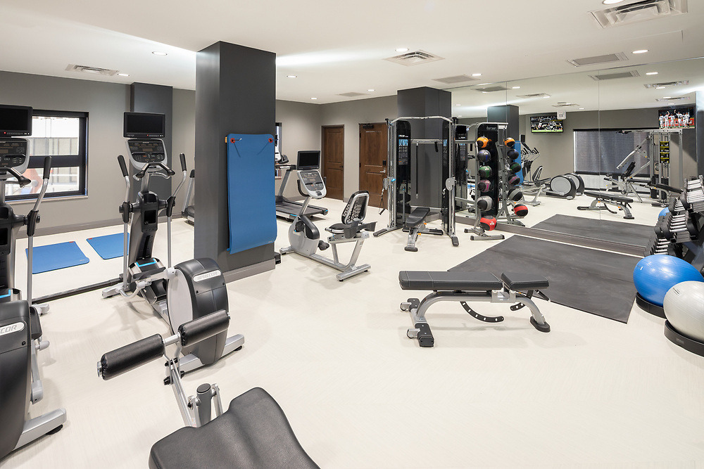 Fitness Center, Pool, & Patio | Commercial Interior Decor